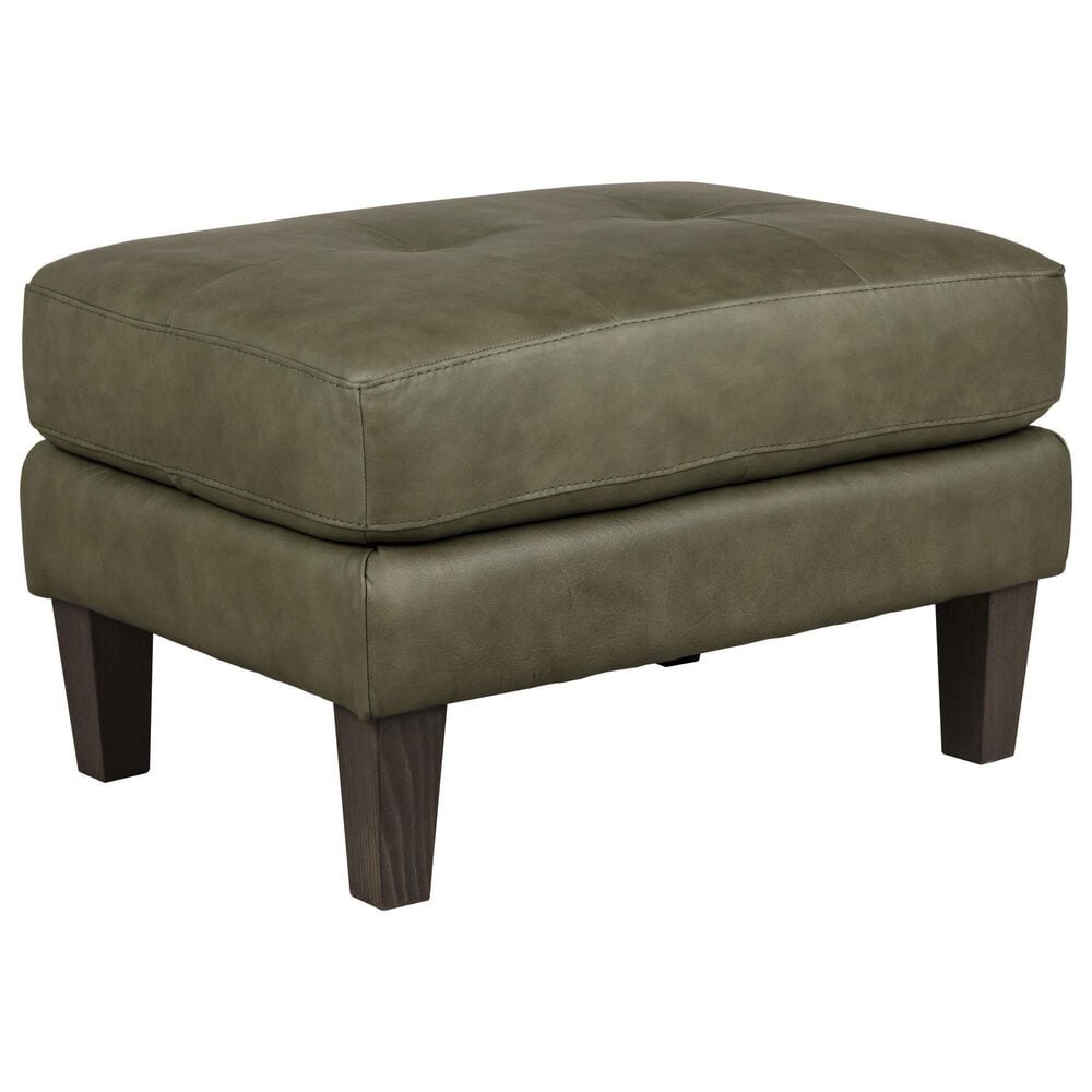 Chateau d'Ax 4-Piece Stationary Leather Living Room Set in Olive Green, , large