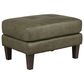 Chateau d"Ax 4-Piece Stationary Leather Living Room Set in Olive Green, , large