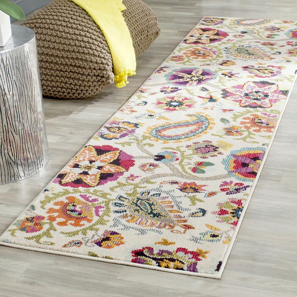 Safavieh Monaco MNC229A-26 2"2" x 6" Ivory/Multi Runner, , large