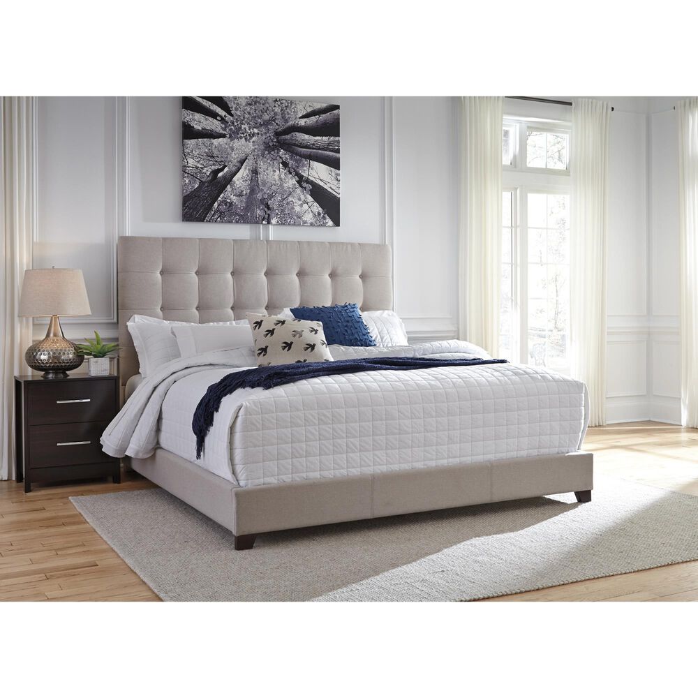 Ashley Dolante Queen Upholstered Bed in Beige, , large