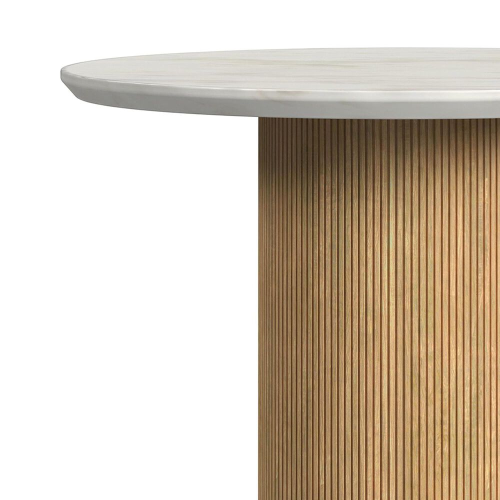 37B Sylvie Round End Table in Natural and White, , large