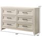 Crown Mark Lorraine 6-Drawer Dresser in Antique White, , large