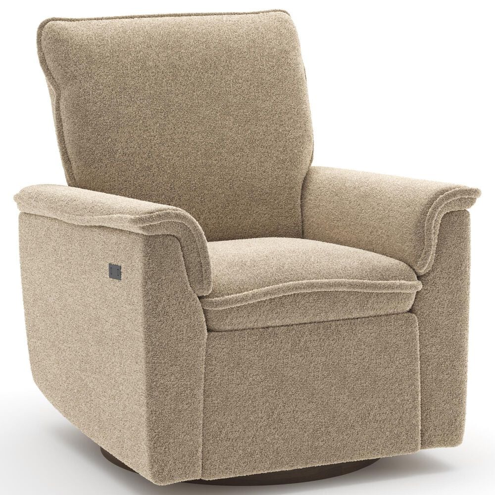 Baby Appleseed Anza Power Swivel Glider Recliner in Taupe, , large