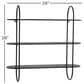 Maple and Jade 28" Wall Shelf in Matte Black, , large