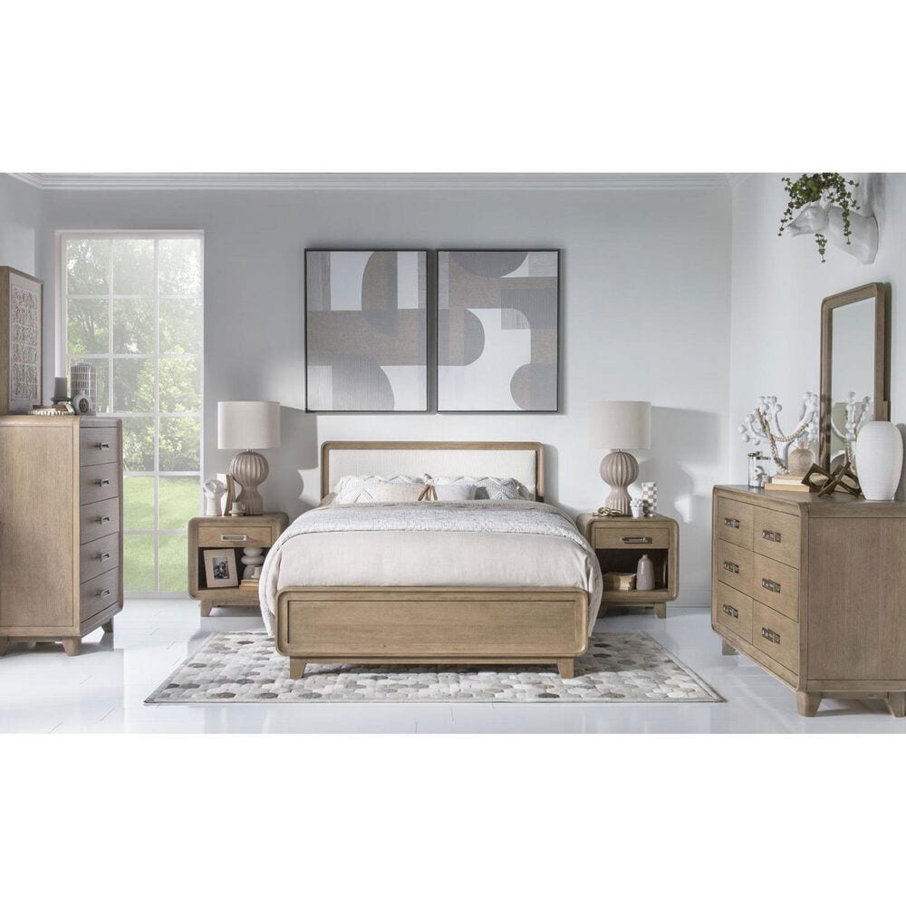 Archbold Furniture Archbold 2 West 6 Drawer Dresser and Mirror in Oat, , large