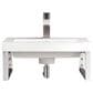 James Martin Vanities Boston 20" Single Wall Brackets in Brushed Nickel with 3 cm White Glossy Resin Top and Rectangular Sink, , large