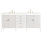 James Martin Vanities Myrrin 72" Double Vanity in Bright White with 3 cm Ethereal Noctis Quartz Top, , large
