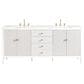 James Martin Vanities Myrrin 72" Double Vanity in Bright White with 3 cm Ethereal Noctis Quartz Top, , large