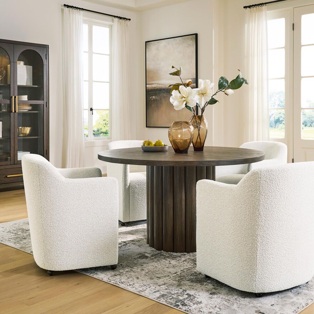 Millenium Radkin 5-Piece Round Dining Set in Burnished Brown, , large