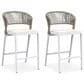 HOMLUX Outdoor Counter Stool with Open-Frame Backrest in White (Set of 2), , large