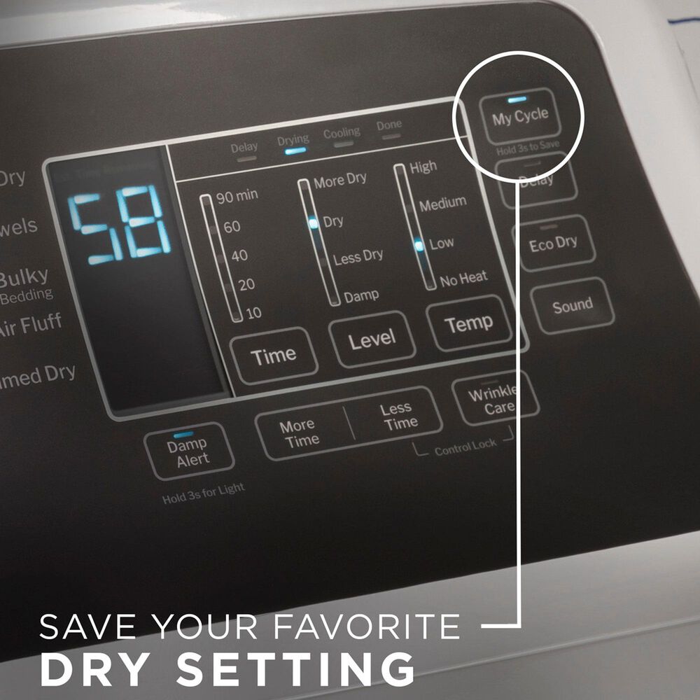 GE Appliances 7.4 Cu. Ft. Gas Dryer with Sensor Dry in Diamond Gray, , large