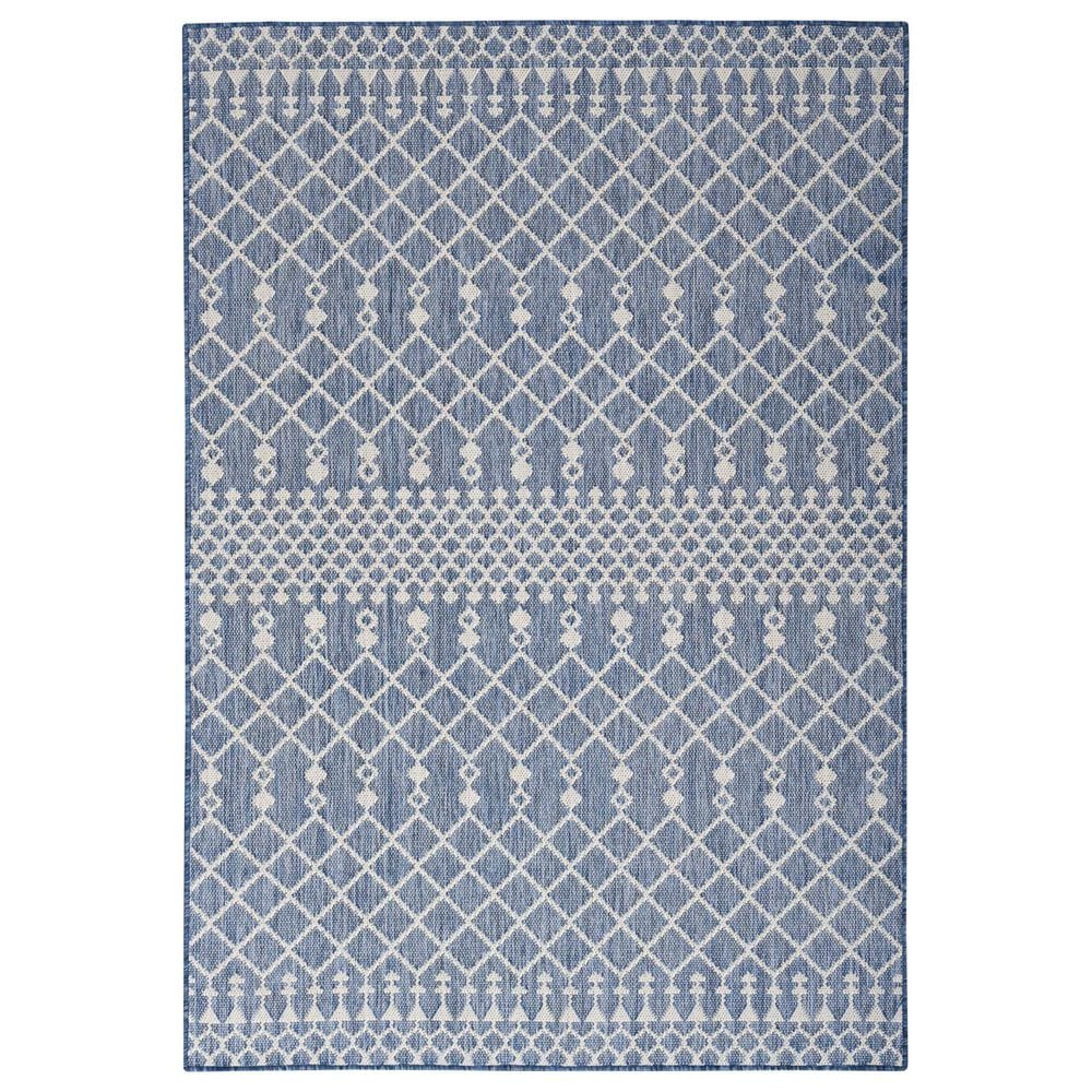 Nourison Positano Southwestern Navy Blue 5&#39; x 7&#39; Indoor/Outdoor Area Rug, , large