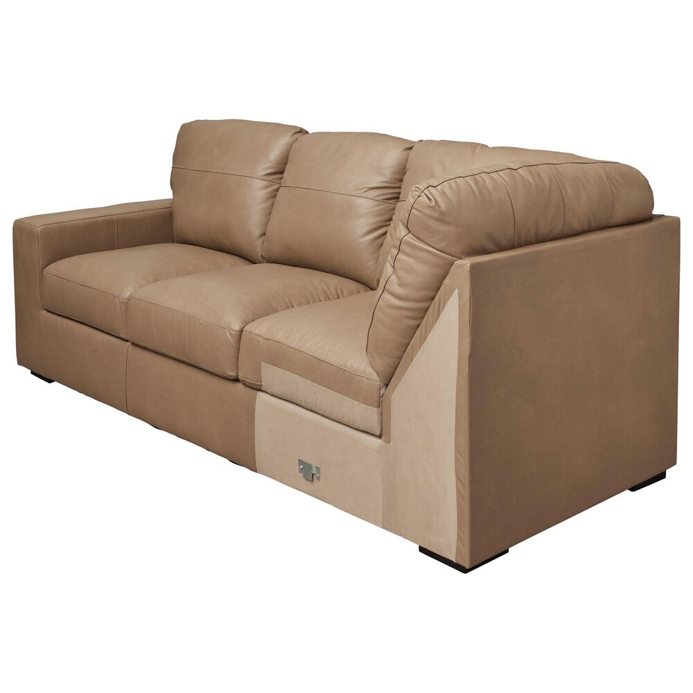 Ashley 3-Piece Leather Sectional in Brown, , large