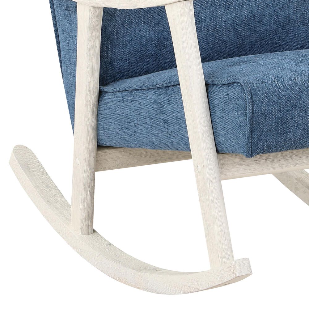 OSP Home Gainborough Rocker with Antique White Frame in Navy, , large
