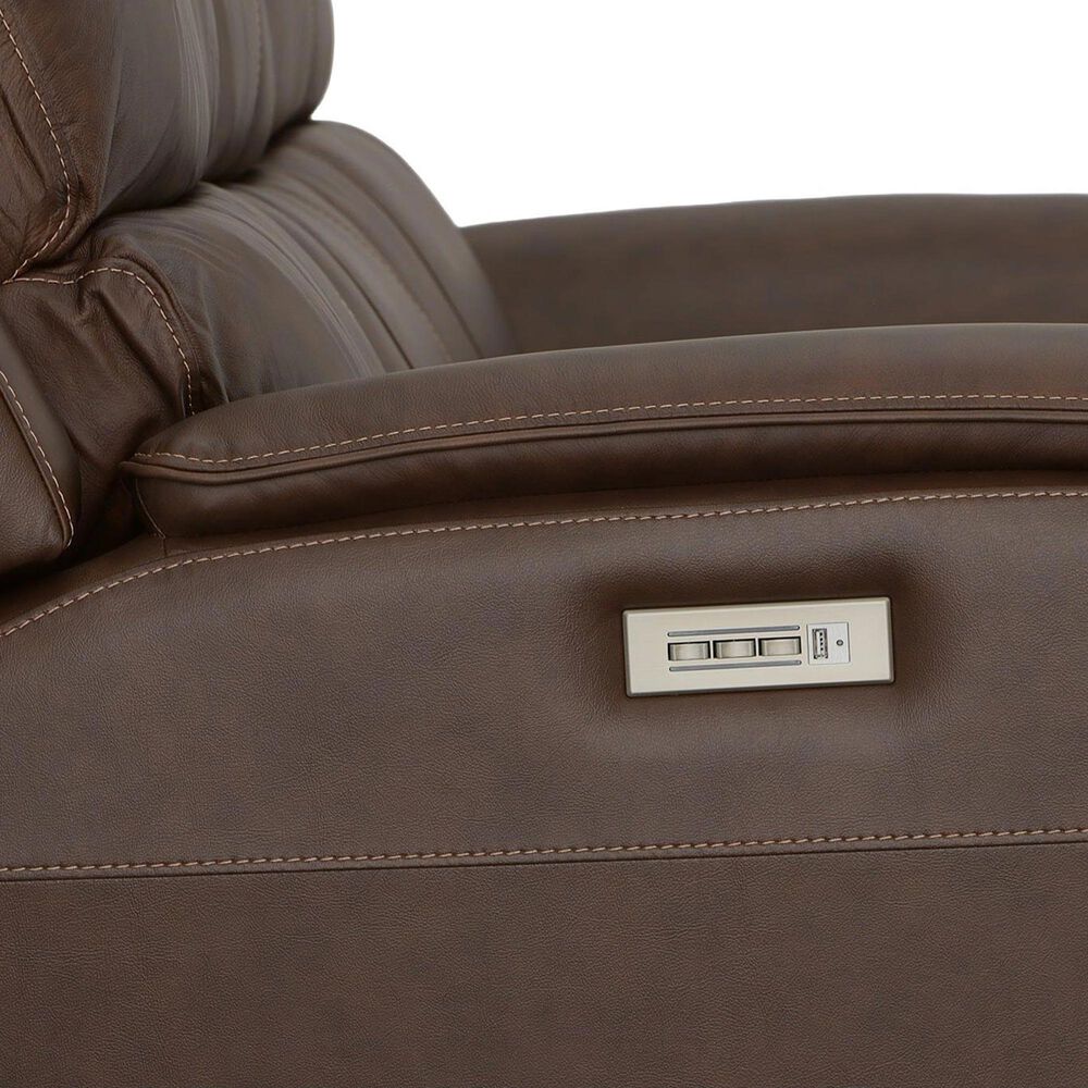 Flexsteel Henry Power Sofa and Loveseat Set in Burnt Umber, , large