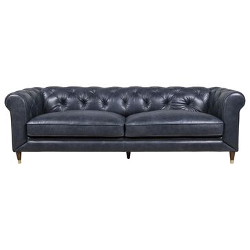 Sienna Designs 96" Leather Stationary Sofa in Vintage Blue, , large