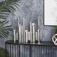 Maple and Jade Organ Pipe Tube Decorative Vase in Polished Silver, , large