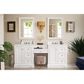 James Martin Vanities De Soto 82" Double Bathroom Vanity in Bright White with 3 cm White Zeus Quartz Top and Rectangular Sinks, , large