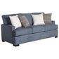 Overnight Sofa Fenno Stationary Queen Sleeper with Memory Foam in Chambray, , large