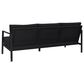 Linon Home Decor Holland Outdoor Sofa with Black Cushions in Black, , large