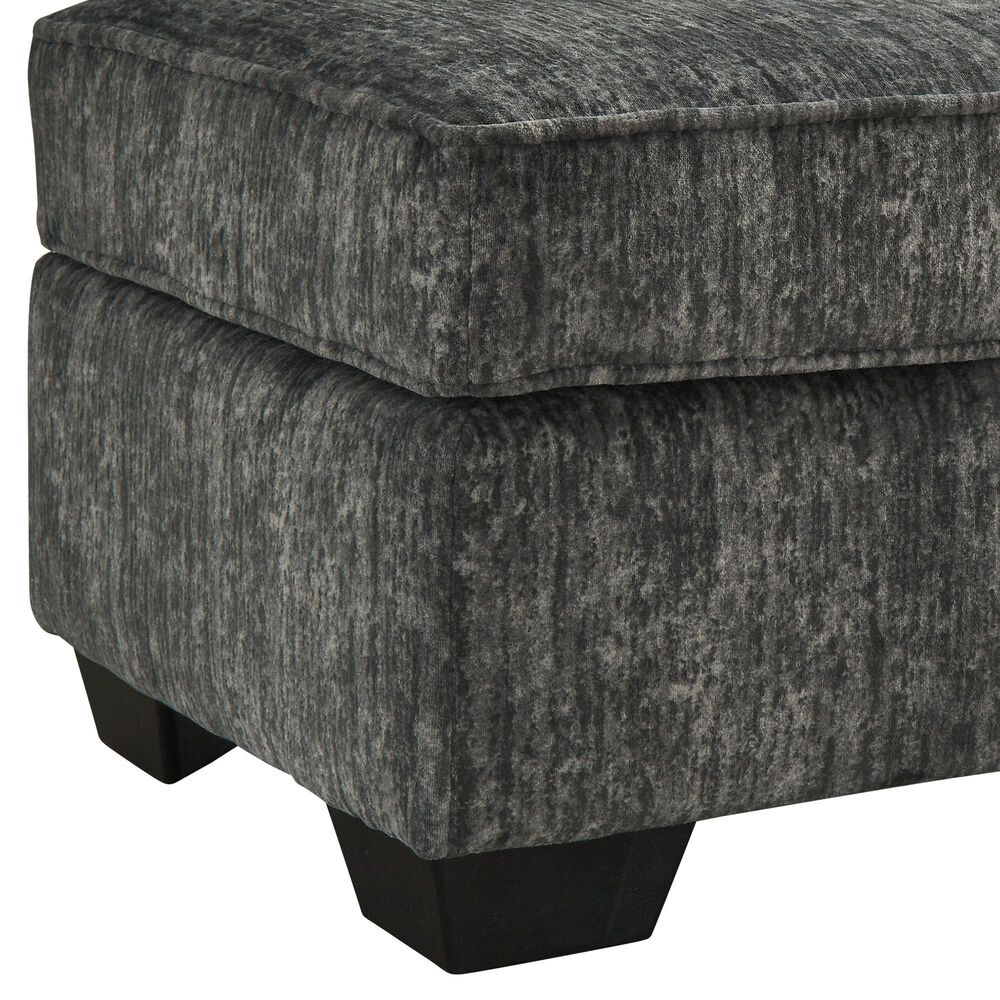 Ashley Lonoke Ottoman in Gunmetal, , large
