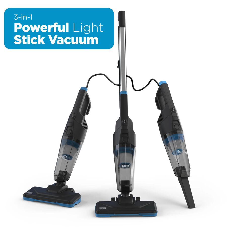 Black + Decker Power Series Flex 3-in-1 Corded Stick Vacuum in Black and Blue, , large