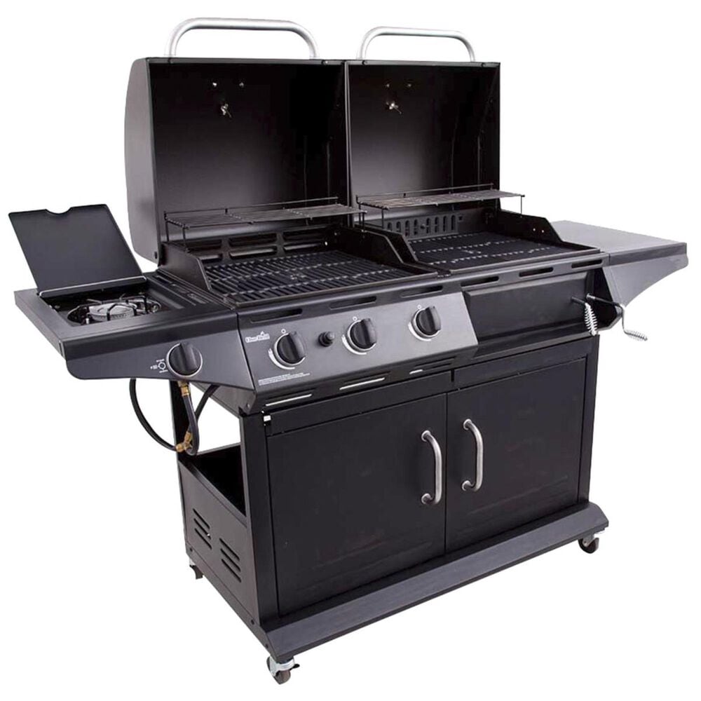 Char-Broil Deluxe Liquid Propane and Charcoal Combo Grill in Black, , large