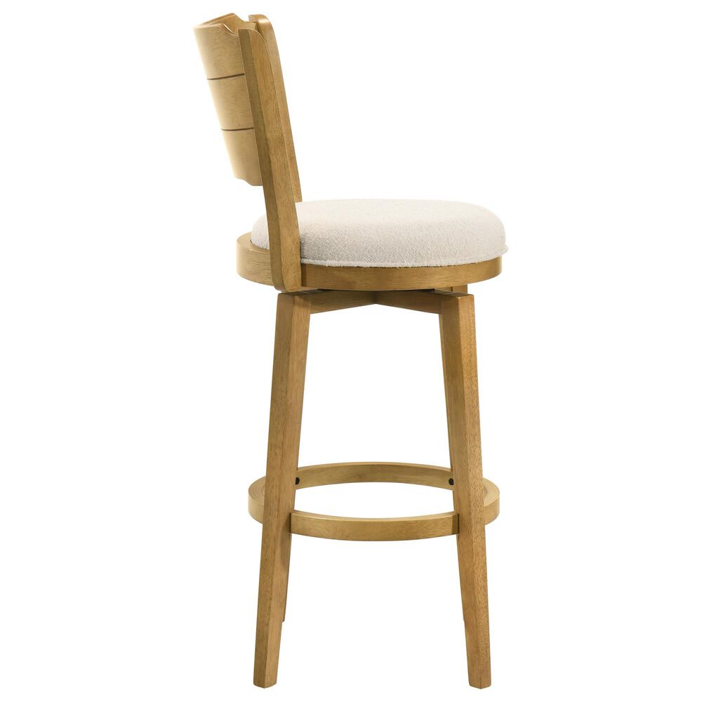 Armen Living Winsley Swivel Bar Height Stool in Amber Glow, , large
