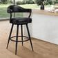 Blue River Amador 30" Barstool with Vintage Black Cushion in Black Powder Coated, , large