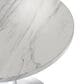 Leisuremod LeisureMod Verve Collection 27 Round Dining Table, White Base with Sintered Stone White Top, , large