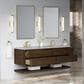 James Martin Allamari 72" Double Bathroom Vanity in Sable with 3 cm Victorian Silver Silestone Top and Rectangular Sinks, , large