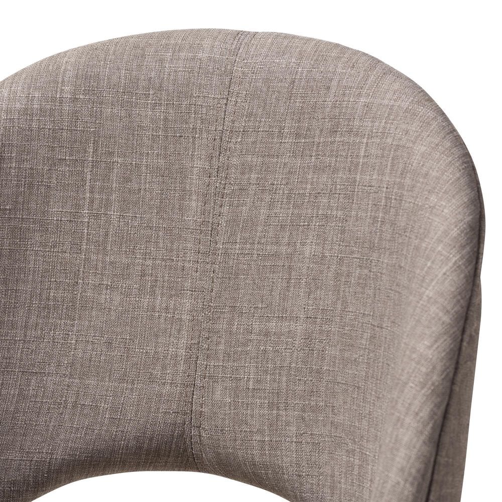 Baxton Studio Wesley Side Chair with Light Grey Cushion in Walnut (Set of 2), , large