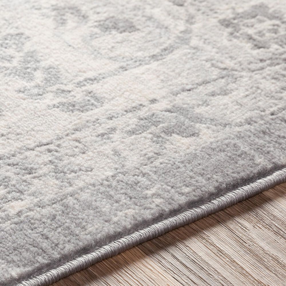 Surya Monaco MOC-2328 2&#39; x 3&#39; Silver Gray and Cream Scatter Rug, , large