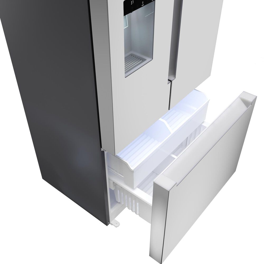 Bosch 100 Series 21.6 Cu. Ft. French Door Bottom Mount Refrigerator in Stainless Steel, , large
