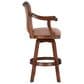 Linon Home Decor Brandon Swivel Bar Stool in Cherry, , large