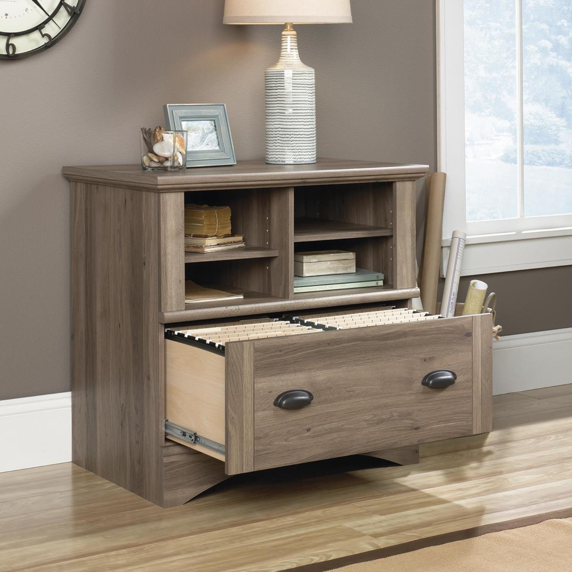 Sauder Harbor View Lateral File in Salt Oak NFM