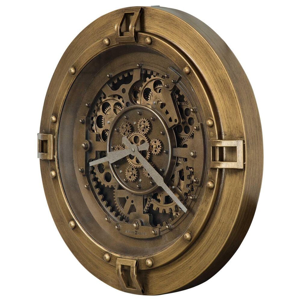 Howard Miller Gerallt Wall Clock in Antique Brass, , large