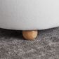 Lumisource Tray Storage Pouf with Leg in White, , large