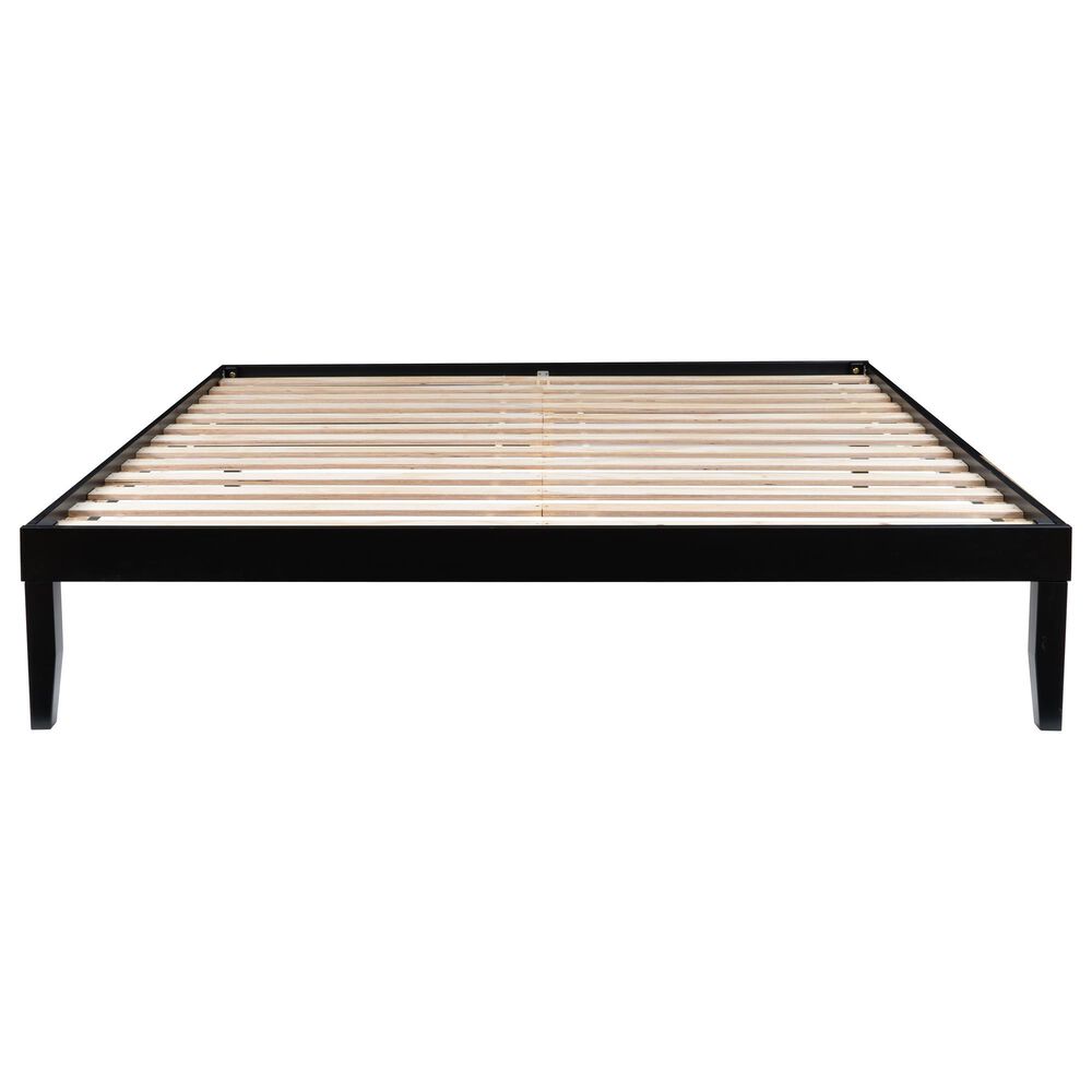 Linon Home Decor Polly King Platform Bed in Bold Black, , large