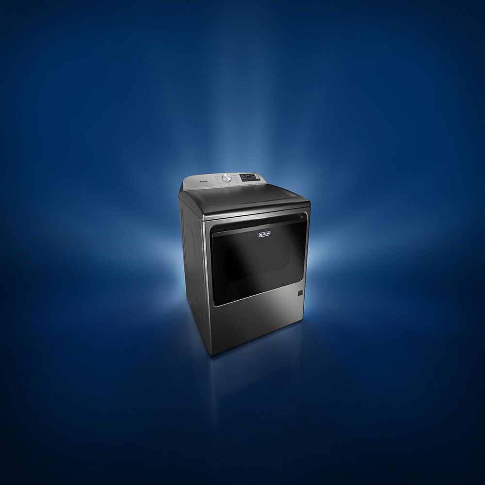 Maytag 5.3 Cu. Ft. Smart Top Load Washer and 7.4 Cu. Ft. Smart Gas Top Load Dryer Laundry Pair in Classic Silver, , large