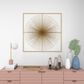 CosmoLiving by Cosmopolitan 36" Square Modern Wall Decor with Starburst Center in Gold, , large