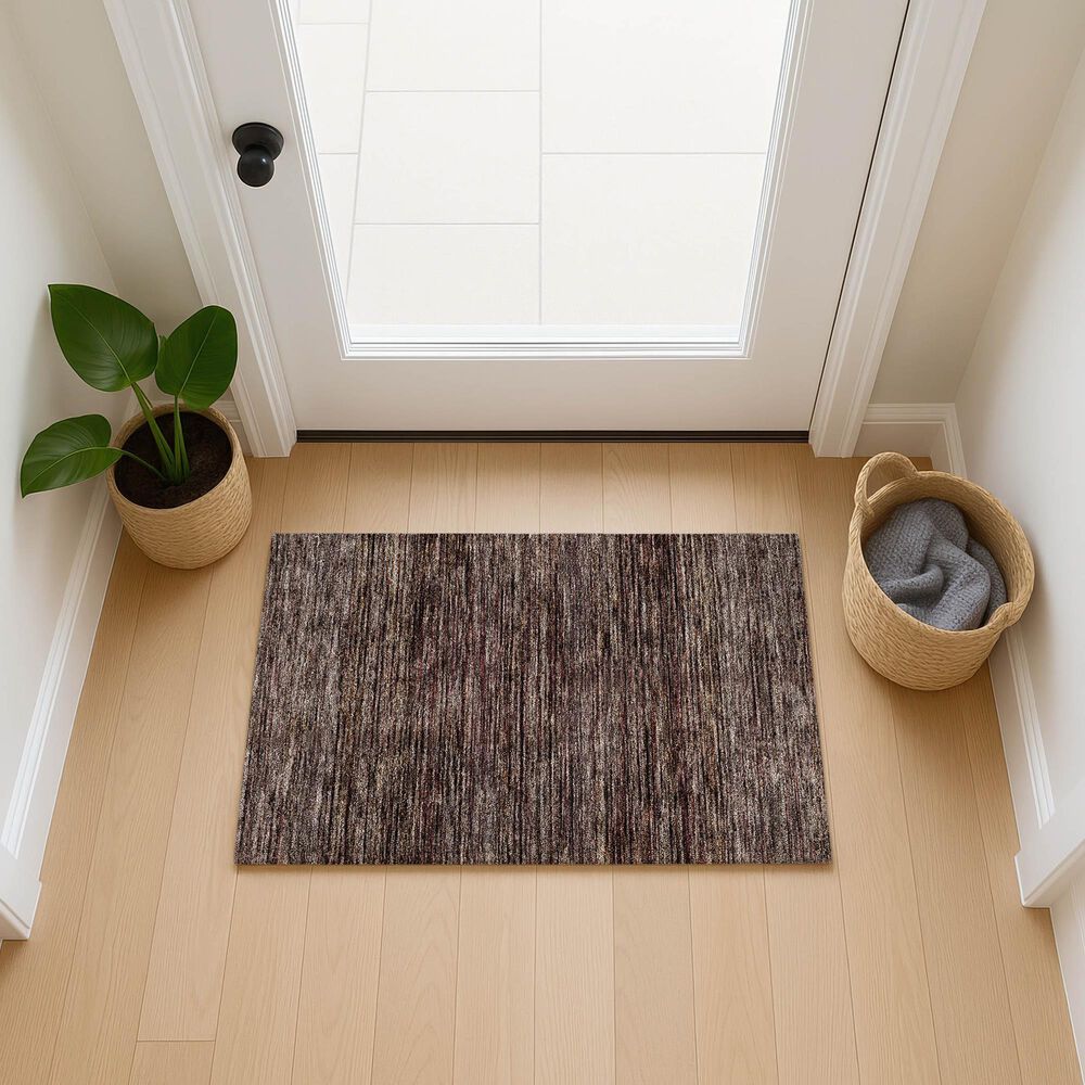 Dalyn Rug Company Soft Essentials Solid Fudge 1'8" x 2'6" Indoor/Outdoor Area Rug, , large