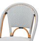 Baxton Studio Genica Counter Stool with Two-Tone Navy and White Weaving in Natural Rattan (Set of 2), , large