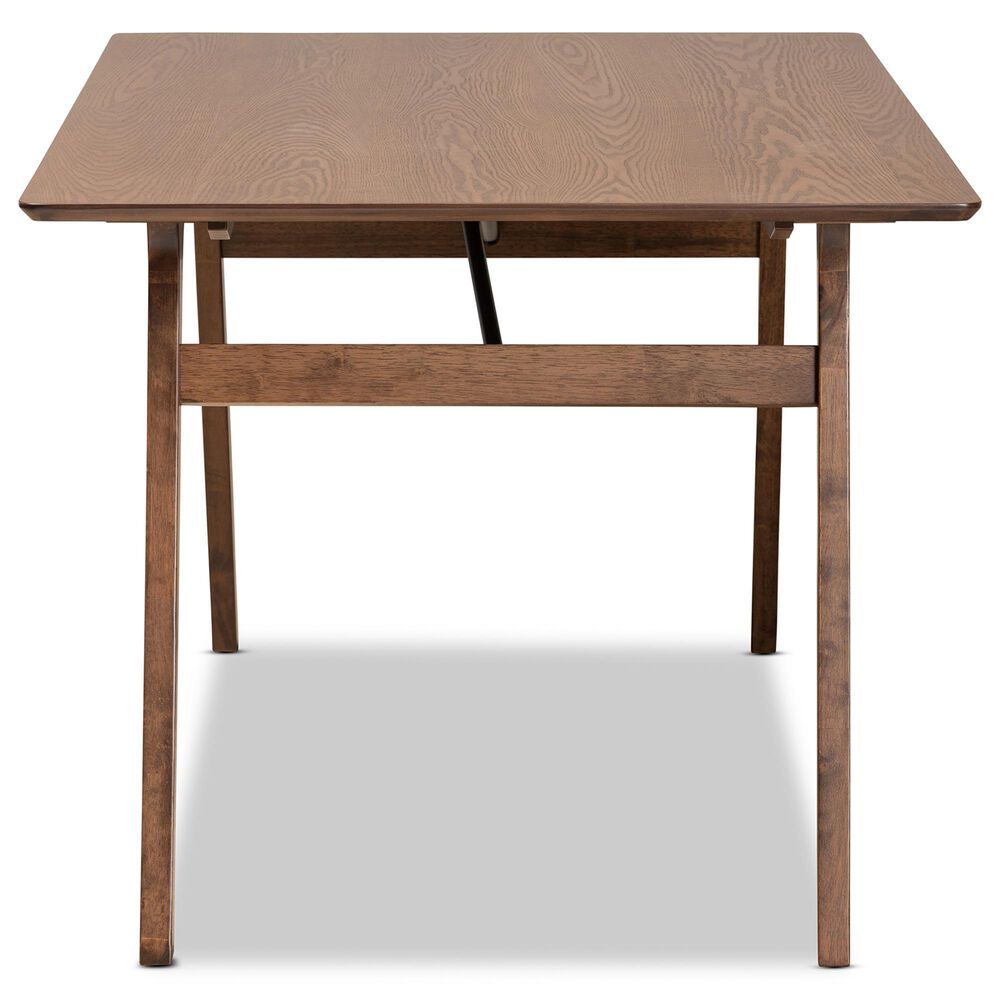 Baxton Studio Saxton Dining Table in Walnut Brown - Table Only, , large