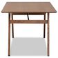Baxton Studio Saxton Dining Table in Walnut Brown - Table Only, , large