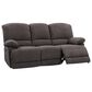 CorLiving Lea Power Reclining Console Sofa with Cupholders & USB Port in Grey, , large