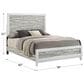 Titanic Furniture Artic King Panel Bed in Gray and White, , large