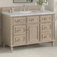 James Martin Vanities Lorelai 48" Single Bathroom Vanity in Whitewashed Oak with 3 cm Eternal Jasmine Pearl Silestone Top, Rectangular Sink and FreePower Wireless Charger, , large