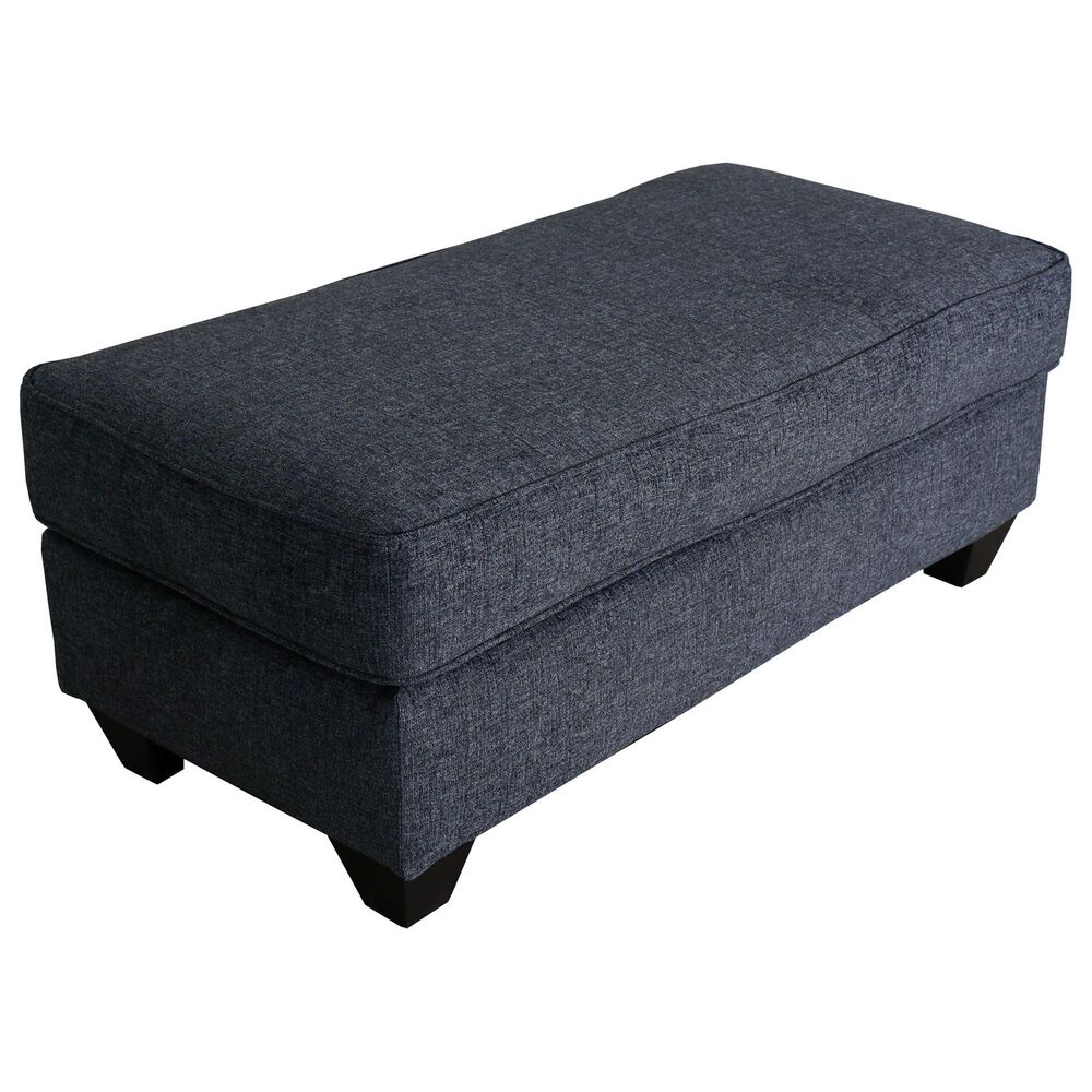 Southaven Ottoman in Navy, , large