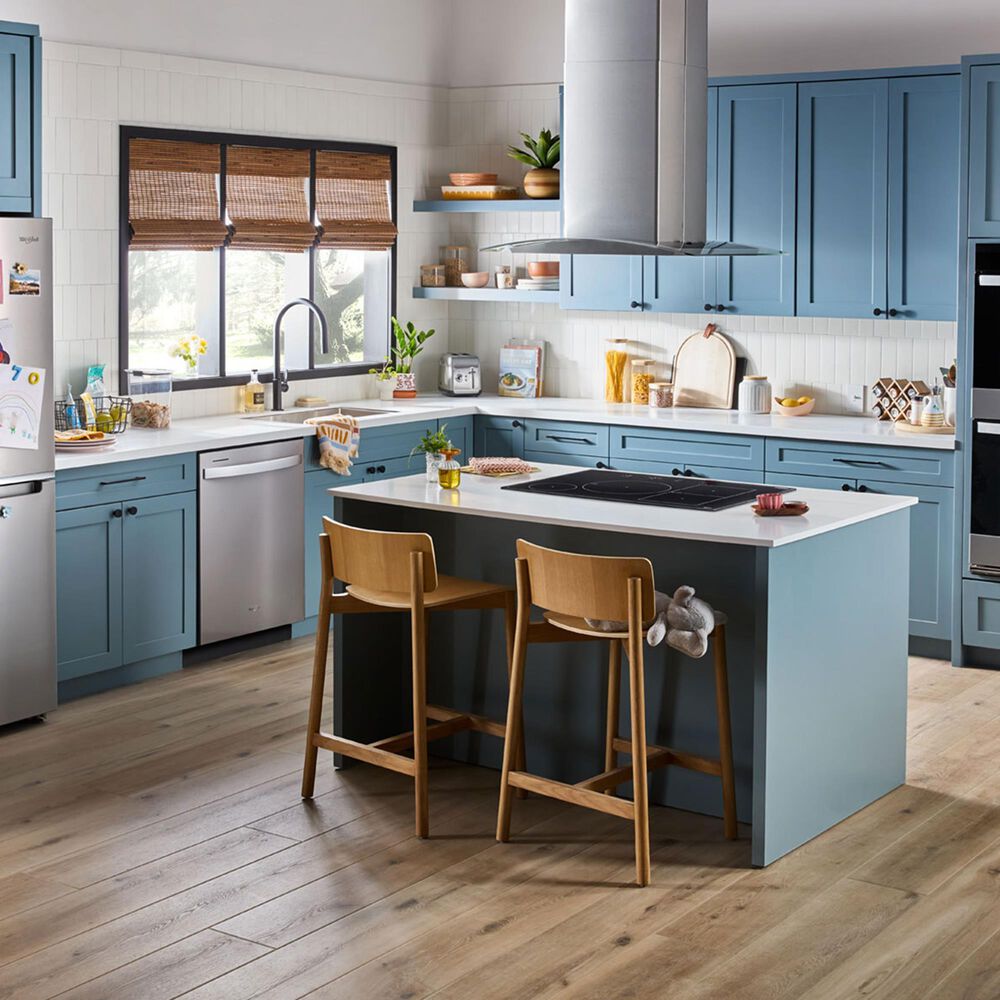 Whirlpool 30" Intelligent Induction Cooktop with Temp Cook Technology and WipeClean Coating in Black and Stainless Steel, , large